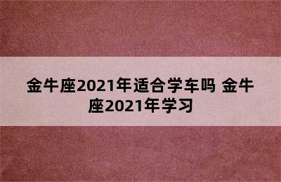 金牛座2021年适合学车吗 金牛座2021年学习